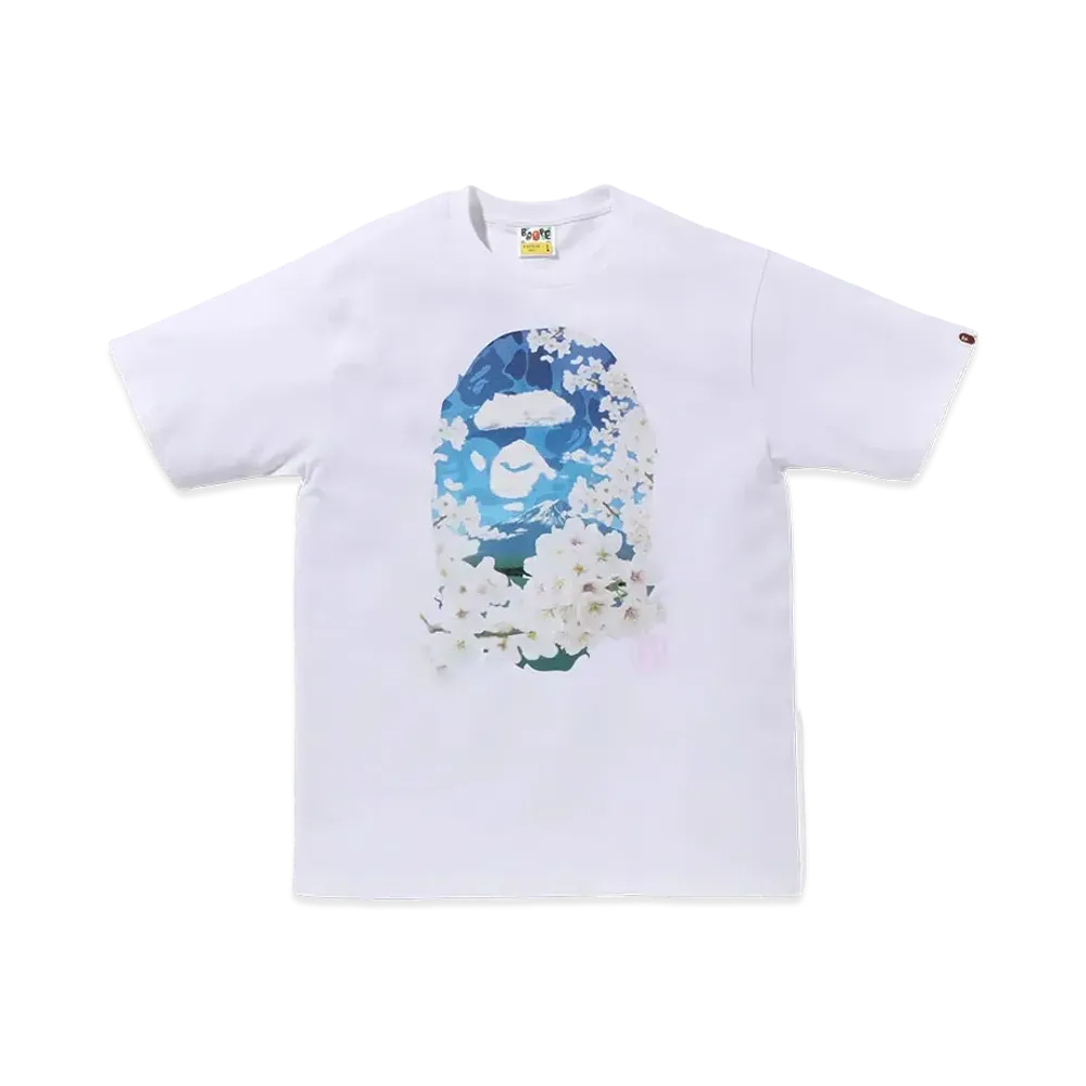 A BATHING APE Sakura College Tee "White"