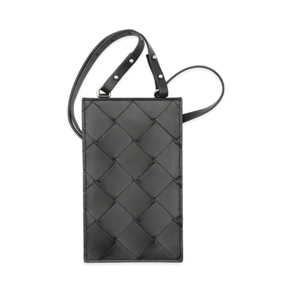 Bottega Veneta Phone Case Intrecciato Pochette "Black"