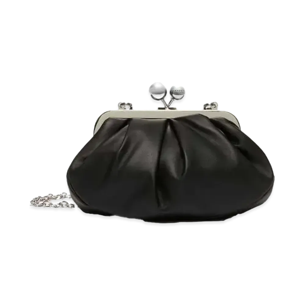 Max Mara Plati small pastitino bag in lamb leather "Black"