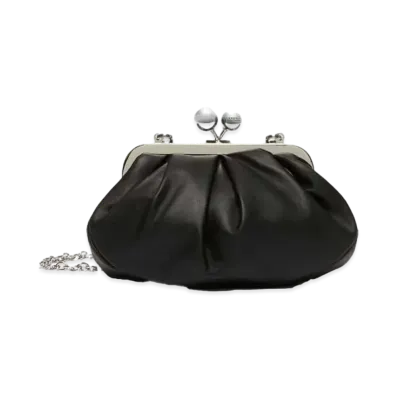 Max Mara Plati small pastitino bag in lamb leather "Black"