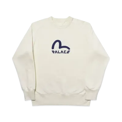 PALACE / Evisu Reversible Crew "White"