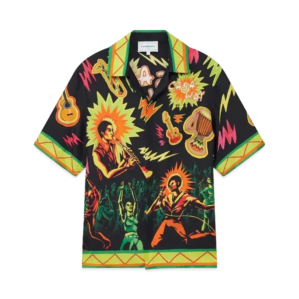 Casablanca Music For The People Silk Shirt "Multi"