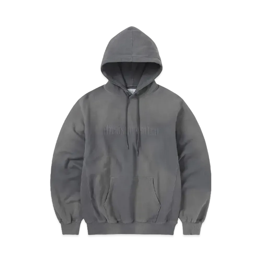 thisisneverthat Faded Embroidery Hoodie "Dark Grey"