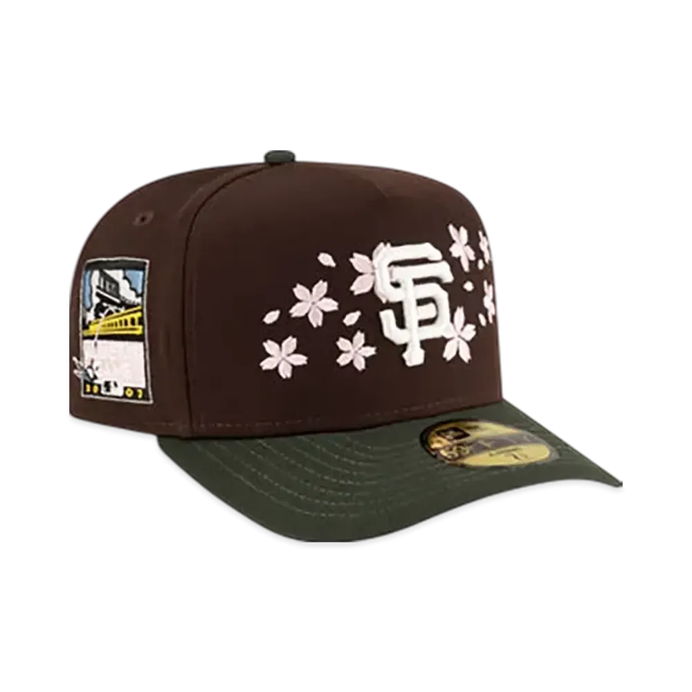 NEW ERA Just Caps Cherry Blossom 59Fifty A-Frame Fitted San Francisco Giants "Brown/Green"
