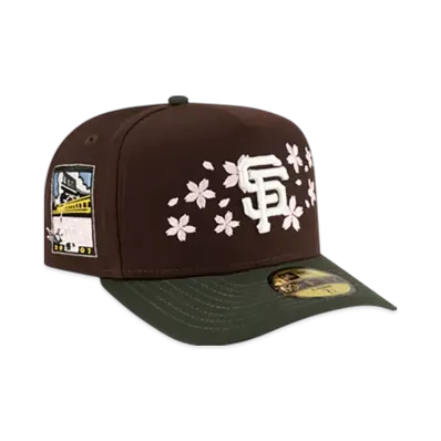 NEW ERA Just Caps Cherry Blossom 59Fifty A-Frame Fitted San Francisco Giants "Brown/Green"