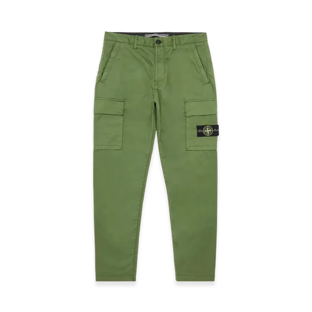 Stone Island 32310 Cotton Gabardine Garment Dyed Cargo Pants - 22FW "Olive Green"