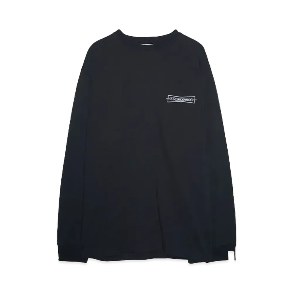 MANASTASH TOPO CAMO LOGO L/S TEE "BLACK"