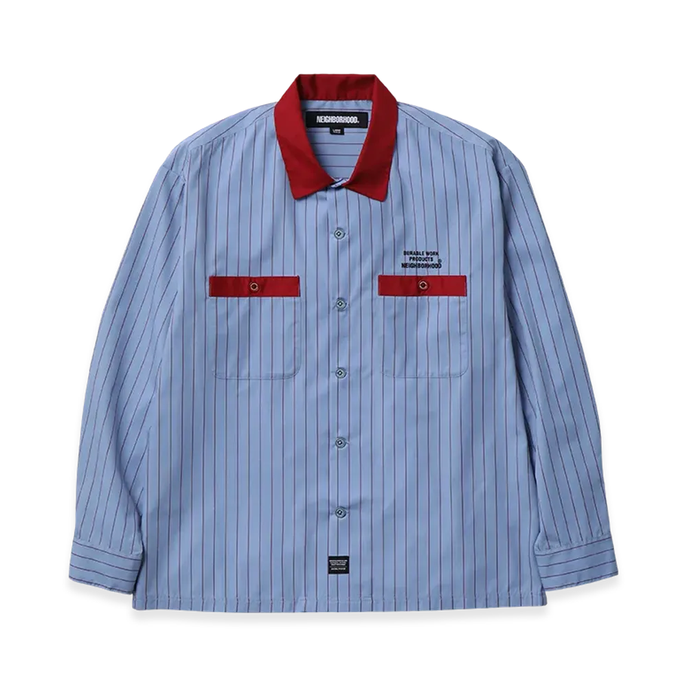 NEIGHBORHOOD Classic Work Stripe Shirt Ls "Blue"