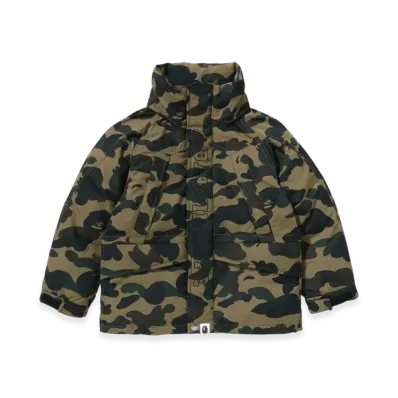 A BATHING APE Kids 1st Camo Snowboard Down Jacket "Green"