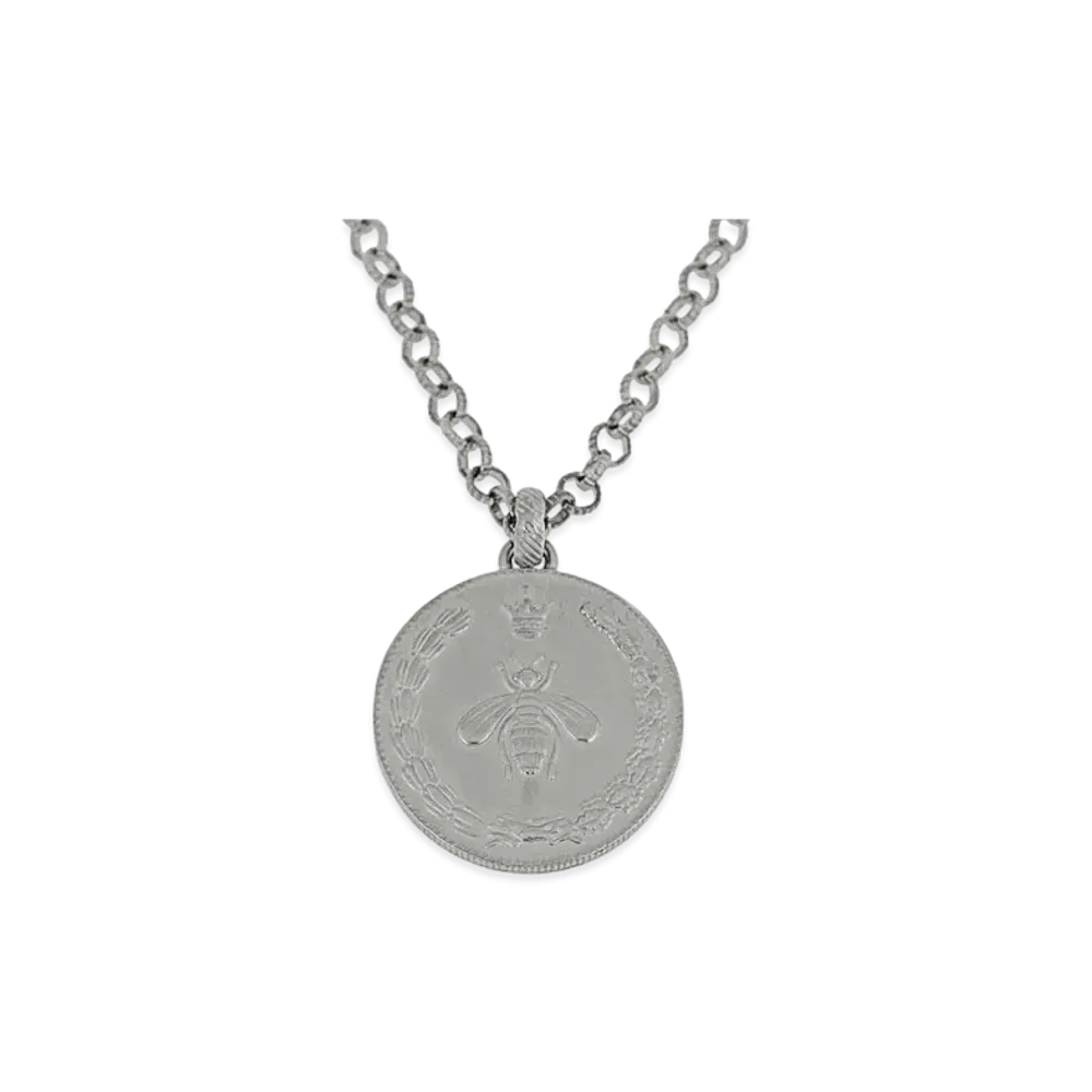 GUCCI Silver Necklace with Coin "Silver"
