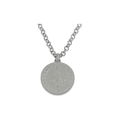 GUCCI Silver Necklace with Coin "Silver"