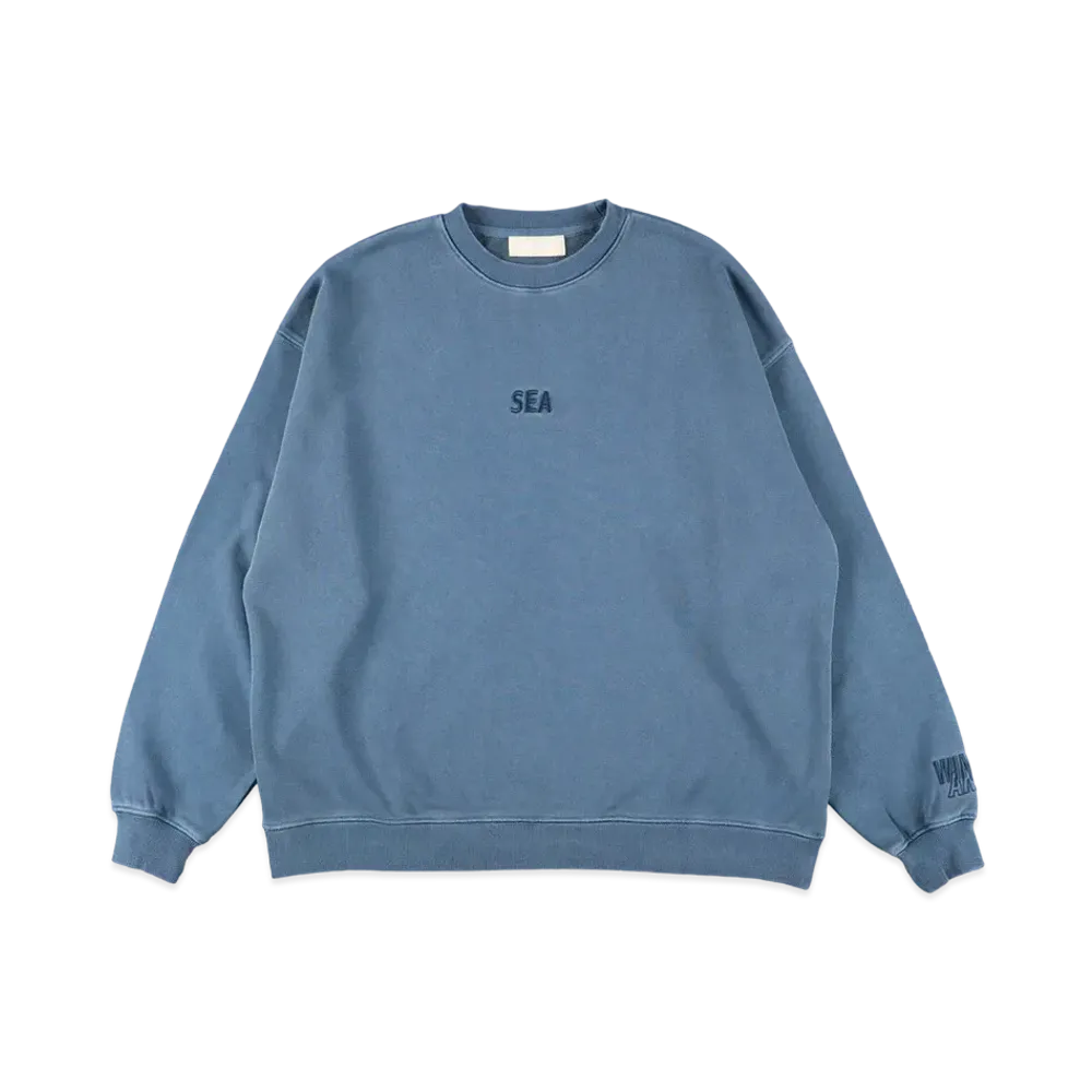 WIND AND SEA ESS Pigment Crewneck Sweatshirt "Blue"