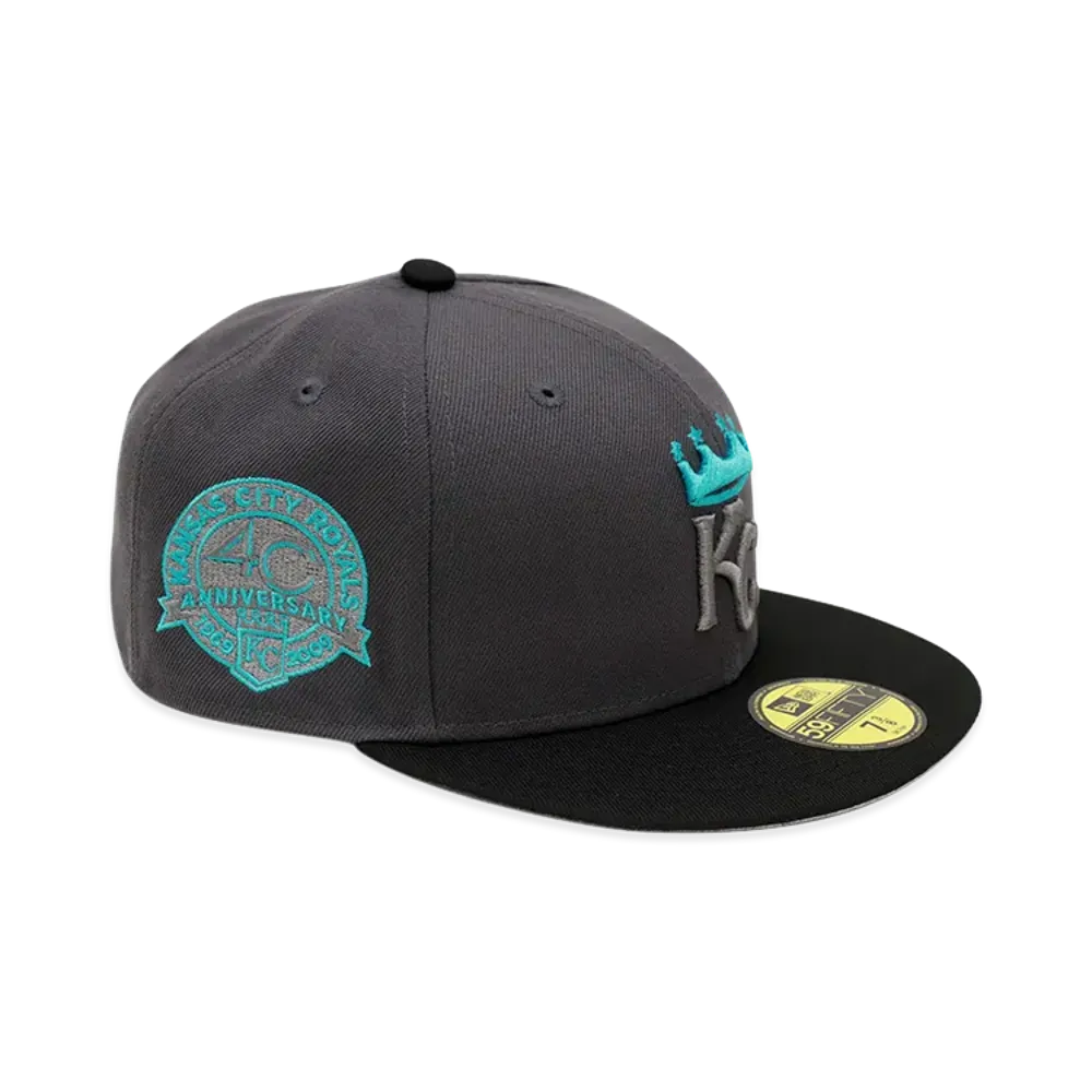 NEW ERA x THE CAP 59Fifty Quick Tip Kansas City Royals "Graphite/Black"