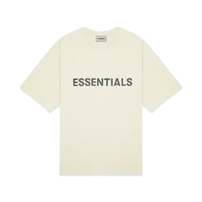 FEAR OF GOD ESSENTIALS 3D Silicon Applique Boxy T-Shirt "Buttercream"