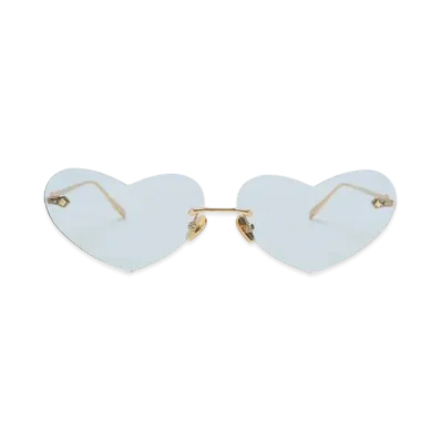 CHARLES & KEITH Heart-Shaped Cat-Eye Sunglasses "Blue"