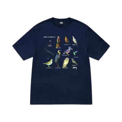 Stussy California Birds Tee "Navy"