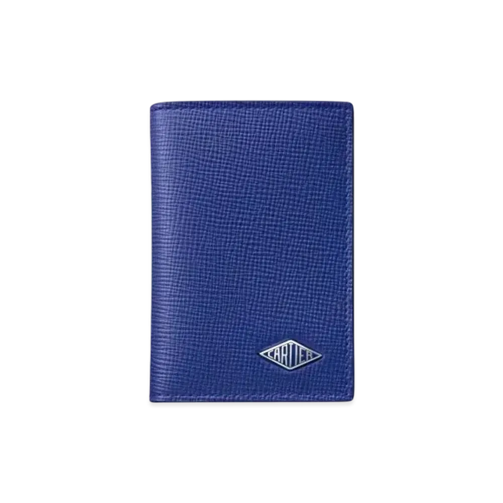 Cartier Four-Credit Card Holder, Cartier Losange "Ink Blue"