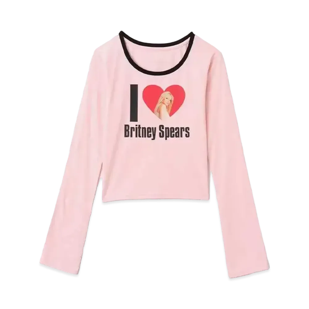 atmos pink x Britney Spears I ♡ Britney LS T-shirt "Pink"