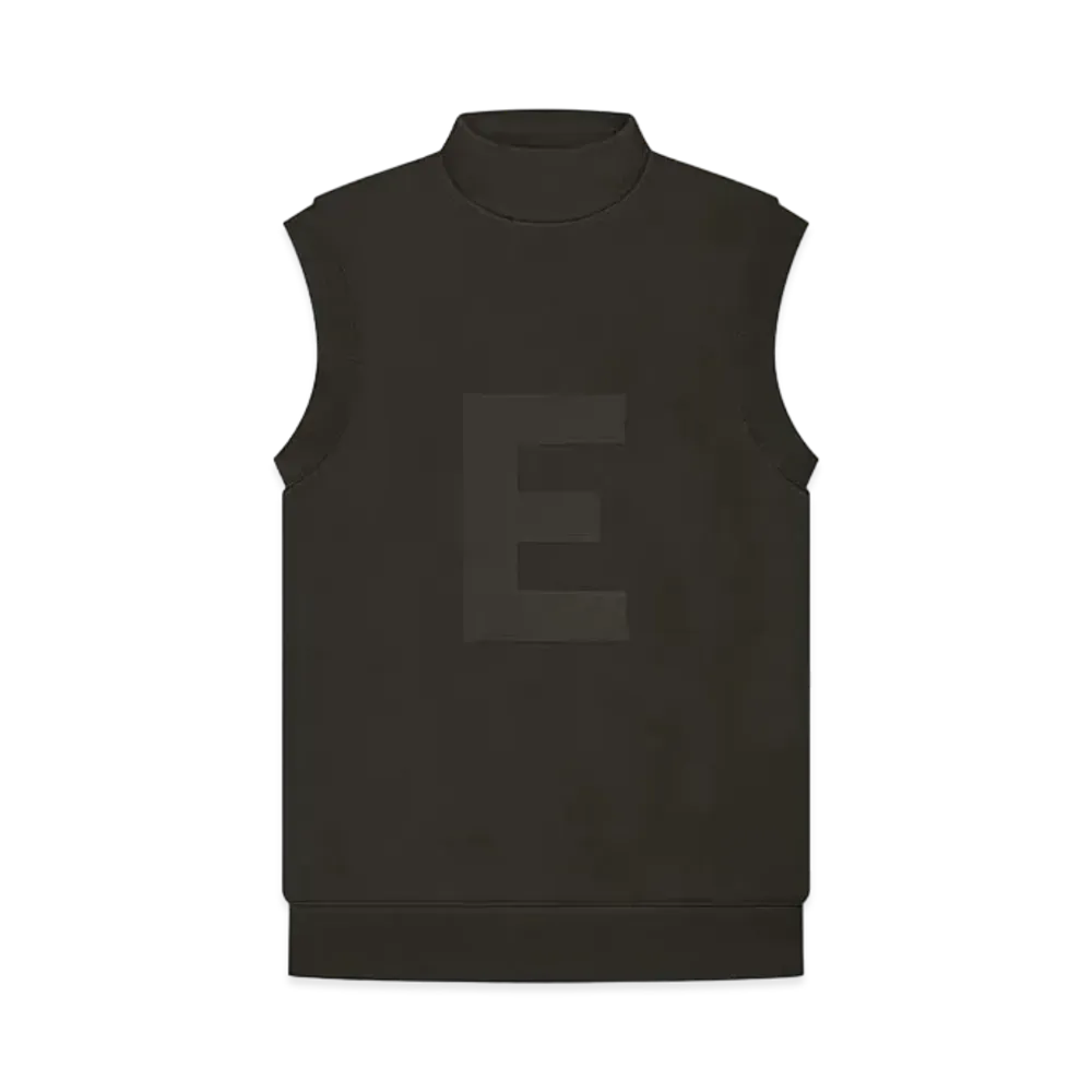 FEAR OF GOD ESSENTIALS Mockneck Vest "Off Black"
