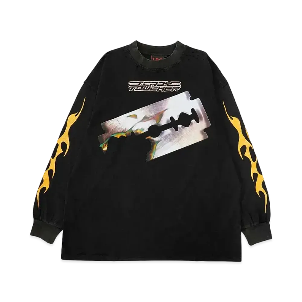 T.C.R BY TOUCHER T.C.R FIRE BLADE L/S TEE "BLACK"