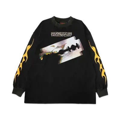 T.C.R BY TOUCHER T.C.R FIRE BLADE L/S TEE "BLACK"