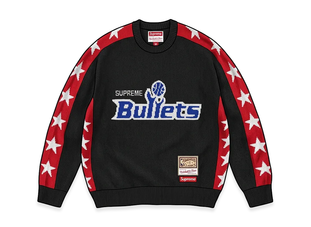 Supreme x Mitchell & Ness Teams Sweater "Black"