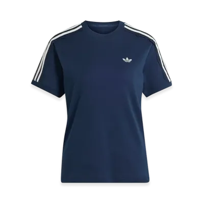 adidas Women's Lace 3-Stripes T-Shirt "Collegiate Navy"