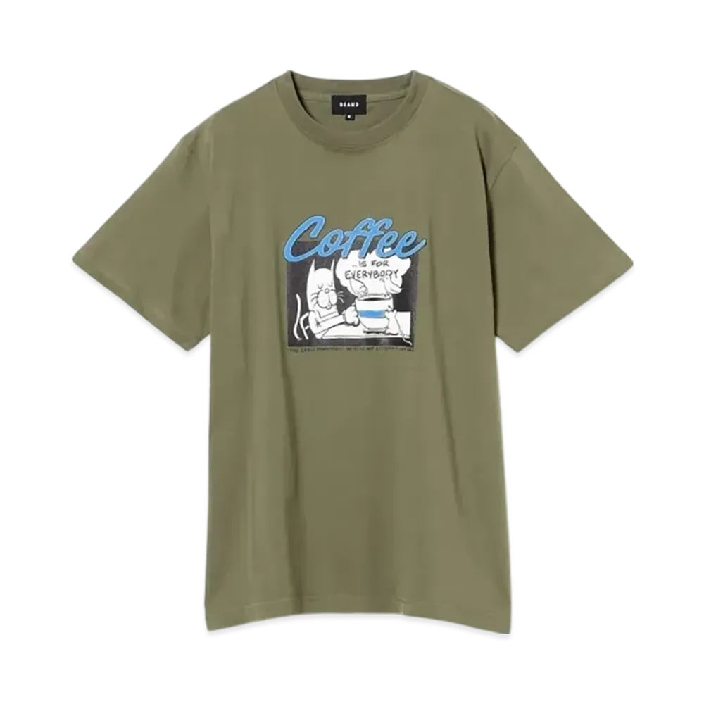 BEAMS Coffee Is For Everybody T-Shirt "Gray"