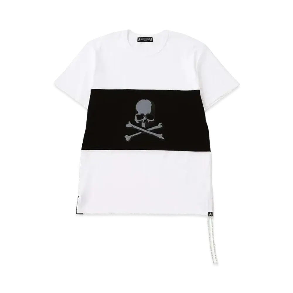 mastermind JAPAN Horizontal Block Tee "White Black"