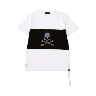mastermind JAPAN Horizontal Block Tee "White Black"
