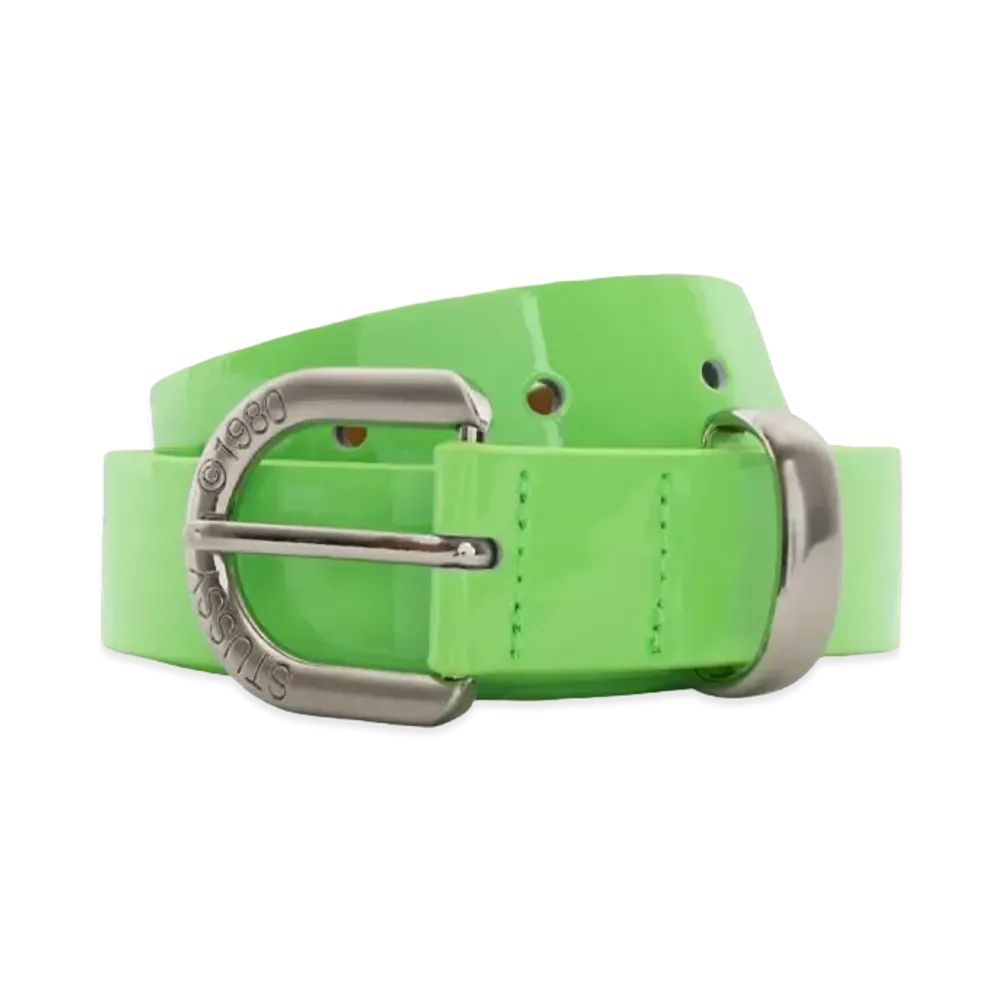 Stussy Patent Leather Belt "Neon Green"