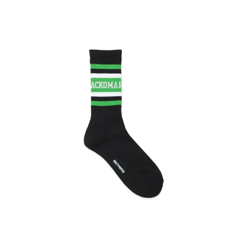 WACKO MARIA Logo Jacquard Socks "Black - Green"