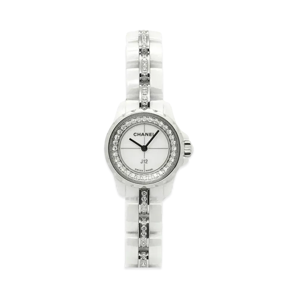 CHANEL J12 XS Ceramic 19mm Diamonds "White"