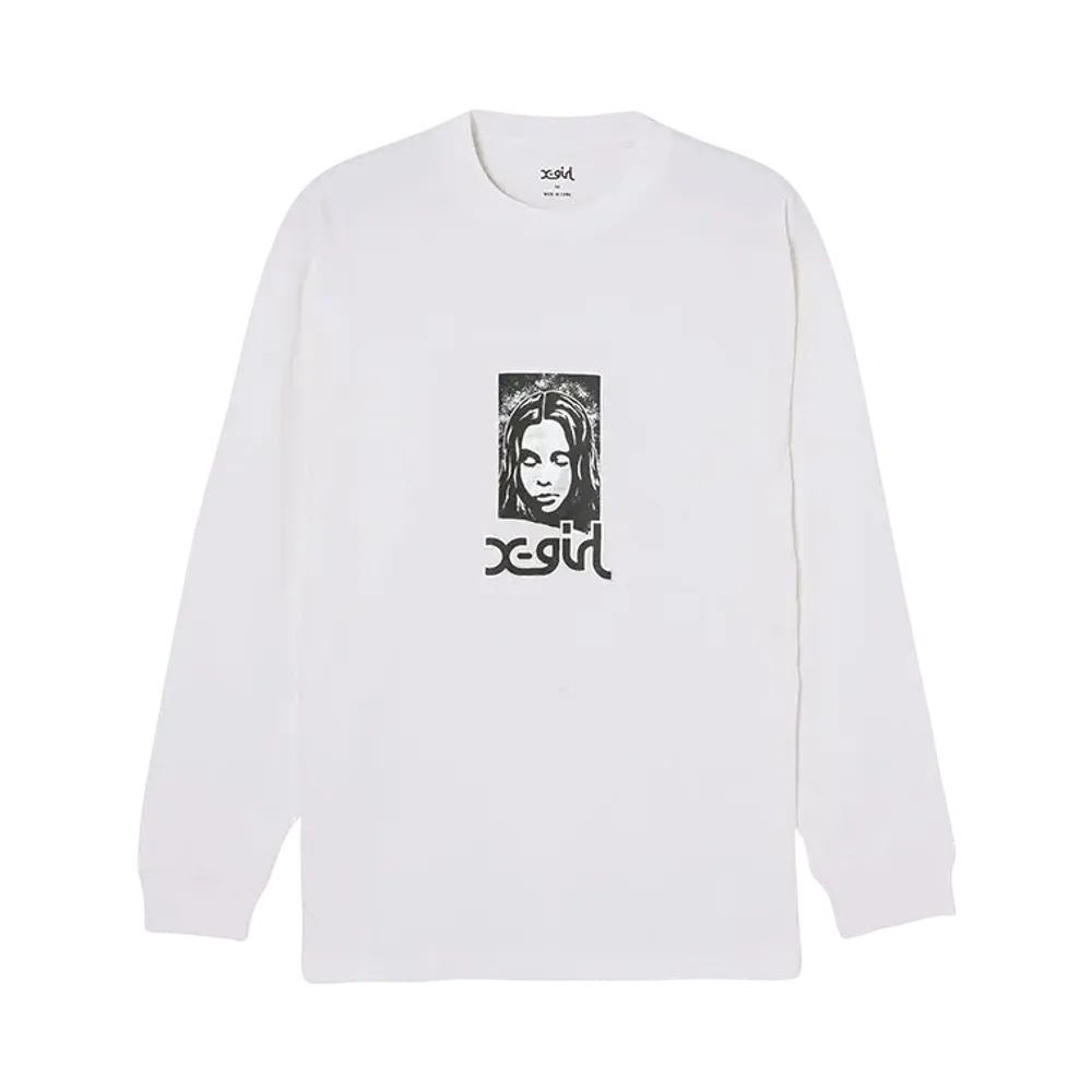 X-Girl Grunge X-Girl Face L/S Tee "White"