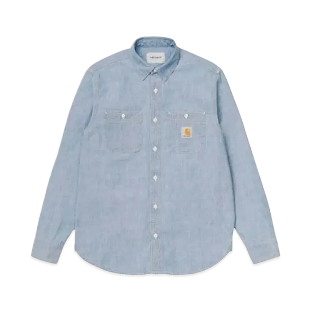 Carhartt WIP Long Sleeve Clink Shirt "Blue Bleache"