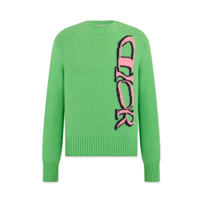 Dior x LEWIS HAMILTON Sweater Virgin Wool and Cashmere Intarsia "Green"