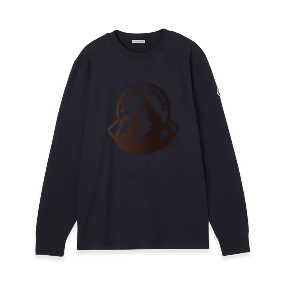 MONCLER Mens L/S Crewneck Tee "Navy"