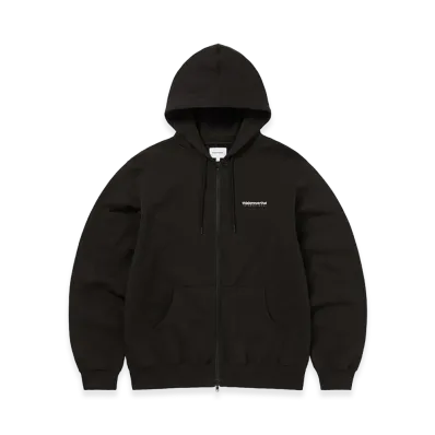 thisisneverthat INTL. Logo Zip Up Hoodie "Off Black"