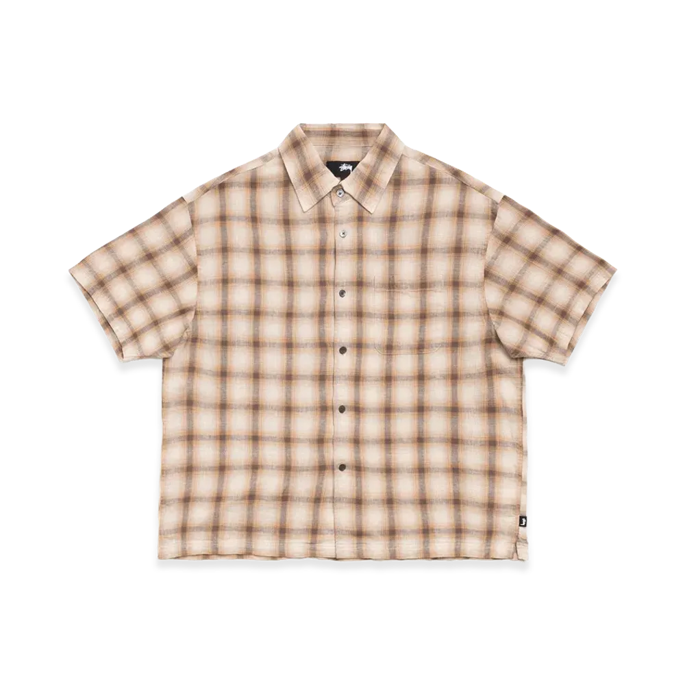Stussy Liam SS Plaid Shirt "Brown"