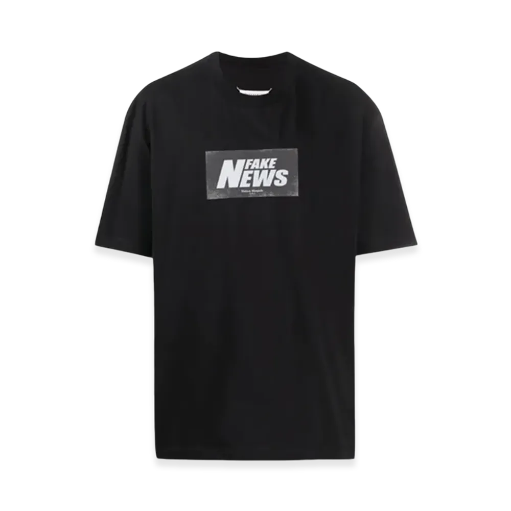 MM6 Maison Margiela Fake News Logo T-Shirt "Black"