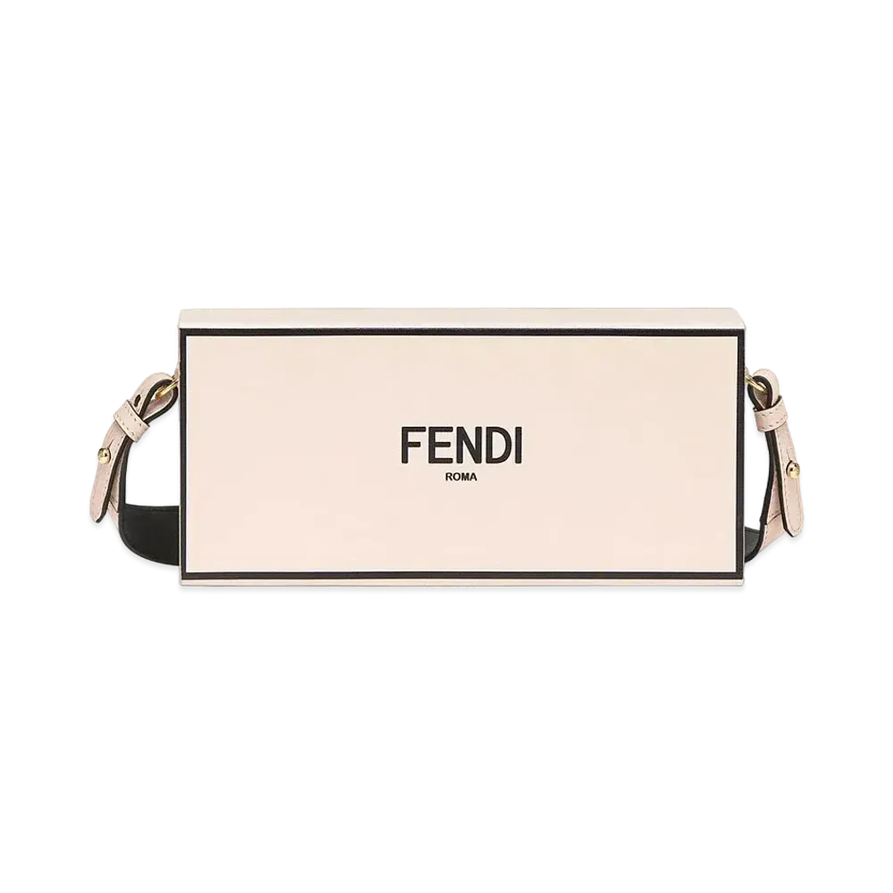 FENDI Horizontal Box Leather Bag "Pink Beige"