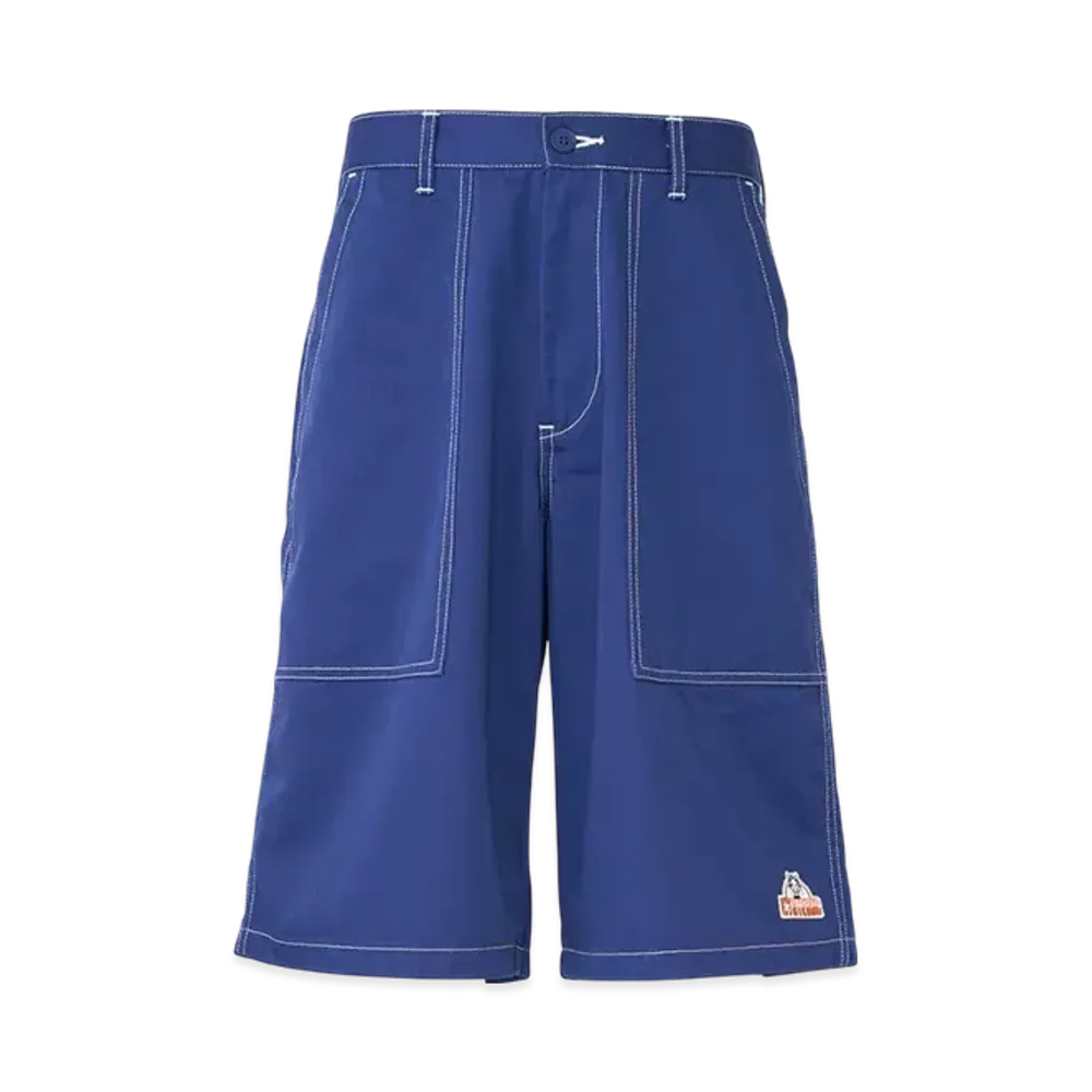 HYSTERIC GLAMOUR See No Evil Patch Baker Shorts "Blue"