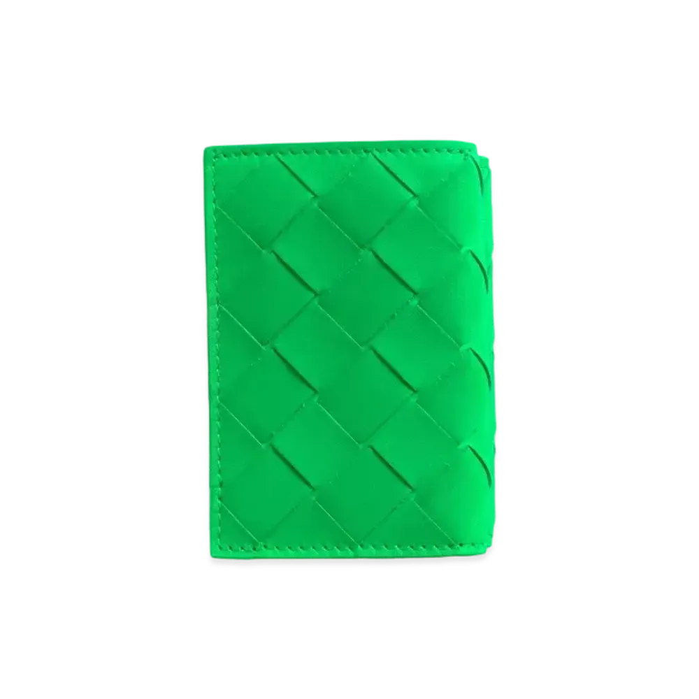Bottega Veneta Intrecciato Calfskin Tiny Trifold Wallet "Parakeet"