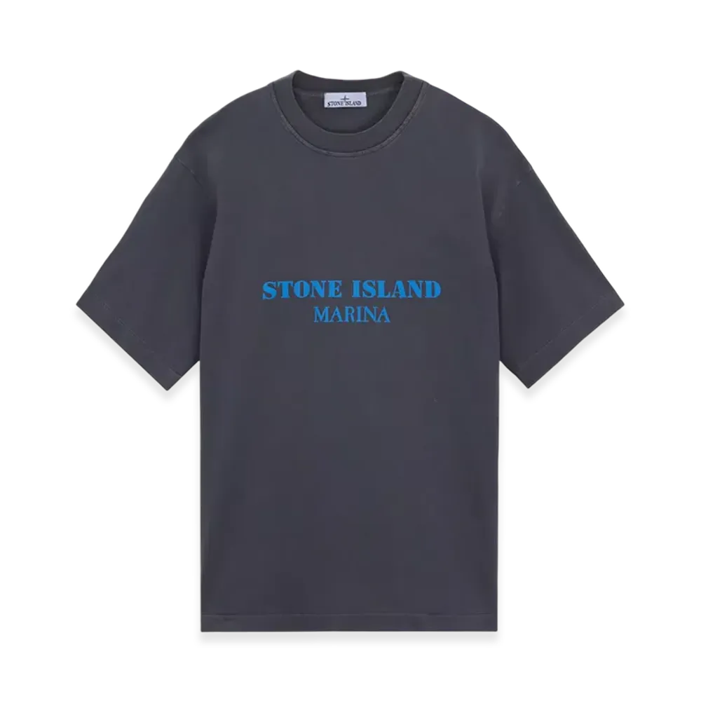 Stone Island 207X4 24/2 Cotton Jersey Old Effect Stone Island Marina Oversized Fit Short-Sleeve T-Shirt - 24FW "Ink Blue"