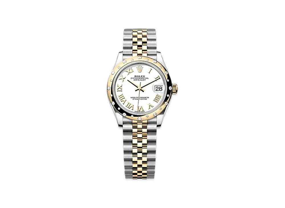 ROLEX Datejust 31mm Oystersteel & Yellow Gold Diamond 278343RBR "White"