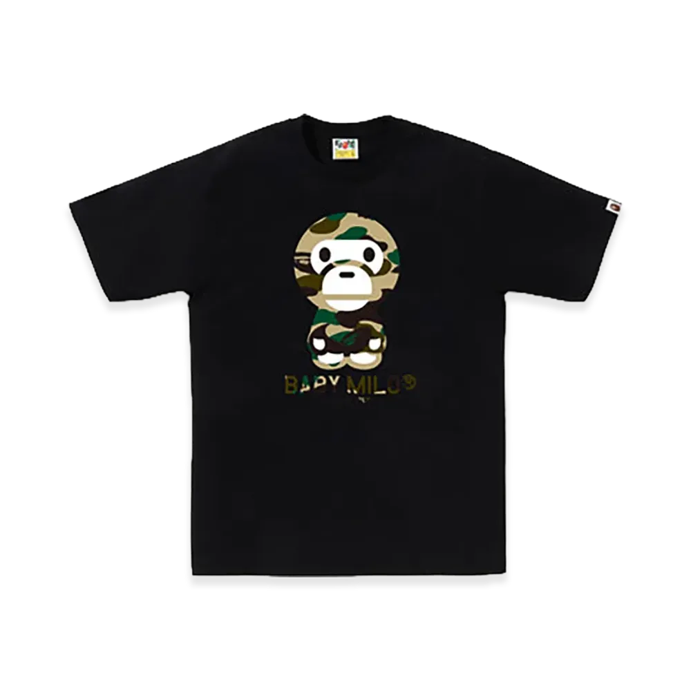 A BATHING APE 1ST Camo Baby Milo Tee "Black/Yellow"
