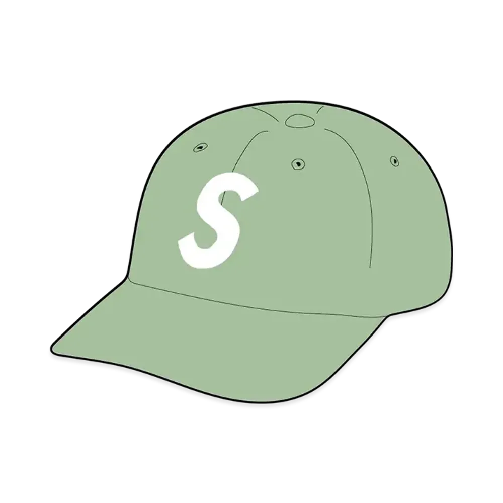 Supreme Pigment Print S Logo 6-Panel "Light Sage"