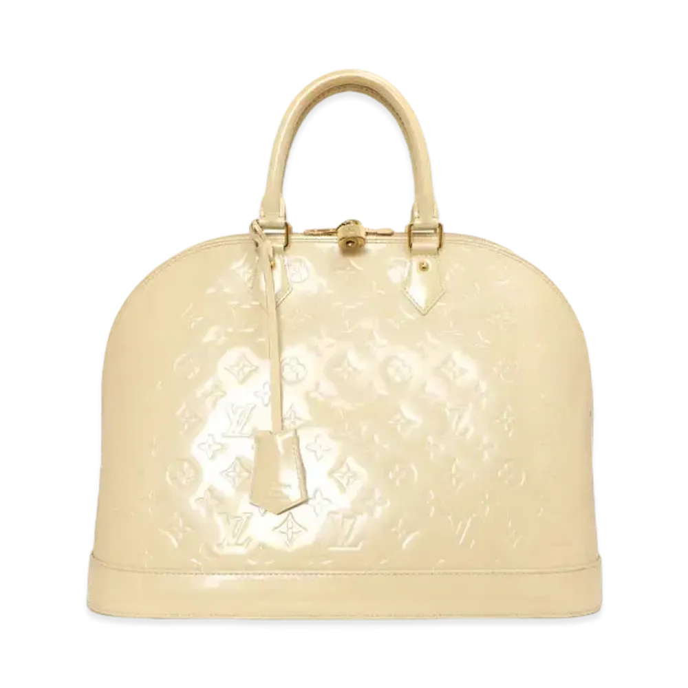 Louis Vuitton Alma GM Monogram Vernis "Blanc Corail"