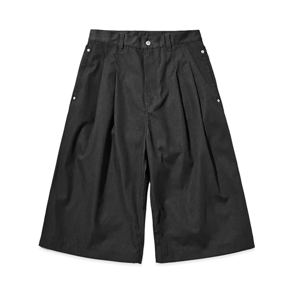 CLESSTE T/C Gabardine City Baggy Half Pants "Charcoal"