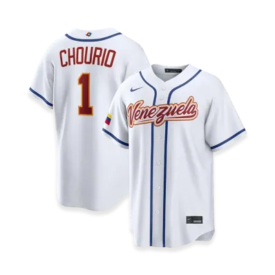 Nike 2026WBC World Baseball Classic Jackson Chourio Venezuela Baseball Home Stadium Jersey "White"